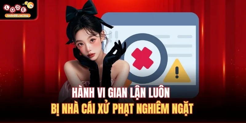 Hành vi gian lận luôn bị nhà cái xử phạt nghiêm ngặt